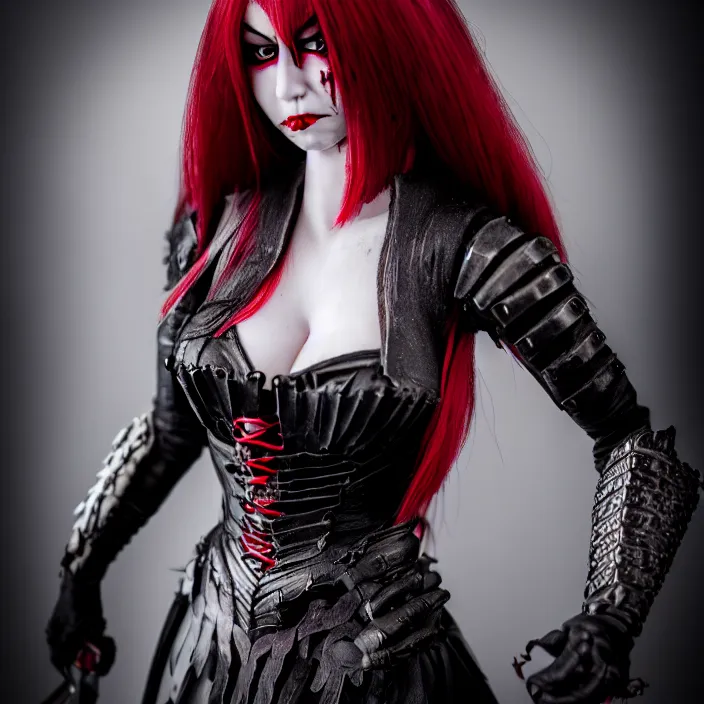 Prompt: full body photograph of a real - life beautiful vampire queen warrior. extremely detailed. dslr. 5 0 mm.