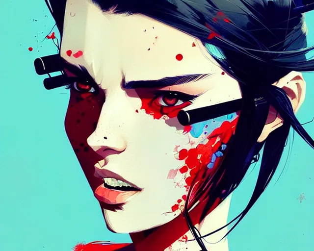 Image similar to a ultradetailed beautiful panting of a stylish gangster woman, by conrad roset, greg rutkowski and makoto shinkai, trending on artstation