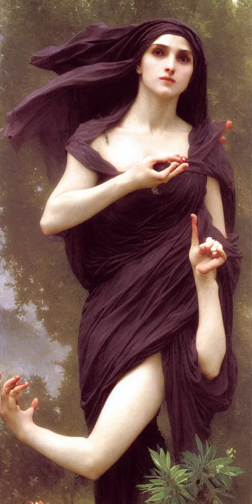 Image similar to The sorceress, painted by William-Adolphe Bouguereau