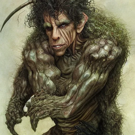 Image similar to ben stiller as a goblin, brian froud style, highly detailed, high resolution, award winning