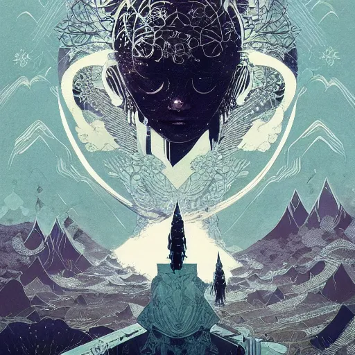 Prompt: beautiful render of silver pramid ， gothic style by victo ngai and greg rutkowski