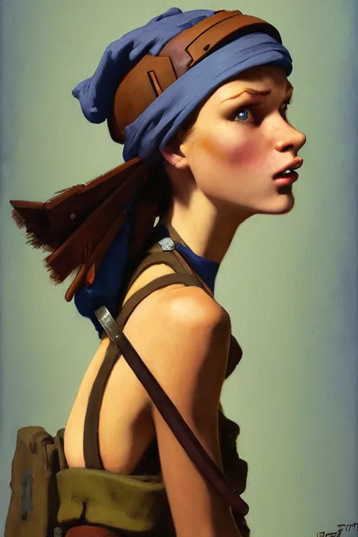 Prompt: team fortress 2 scout the girl with the pearl earring as the team fortress 2 scout team fortress 2 scout team fortress 2 scout, painting by gaston bussiere, katsuya terada, nc wyeth, greg rutkowski, craig mullins, vermeer, frank frazetta, mucha, tom of finland, trending on artstation