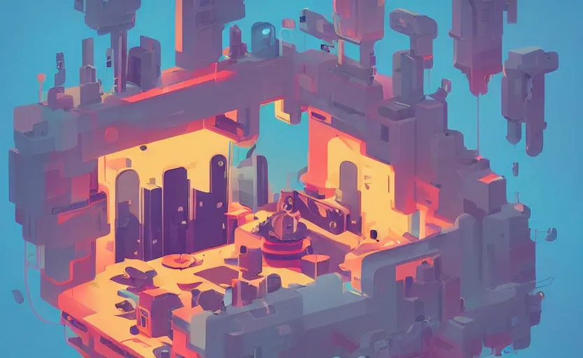 Prompt: instagram monster, james gilleard, moebious, print, game art