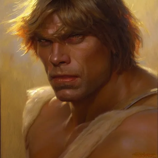 Prompt: a portrait of he man. highly detailed painting by gaston bussiere, craig mullins, j. c. leyendecker, furry