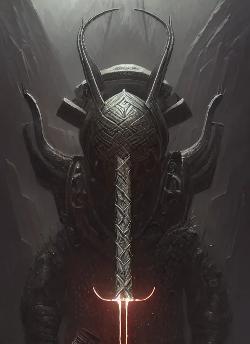 Prompt: masterpiece, viking thor's hammer concept art, stylized, doom, elegant, majestic, epic, art by h. r. giger, greg rutkowski, josan gonzalez, alexey egorov, biomechanical, alchemy, monogram