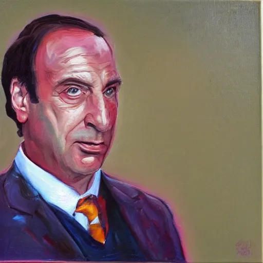 Prompt: Saul Goodman oil painting