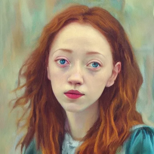 Prompt: gorgeous oil painting of amybeth mcnulty