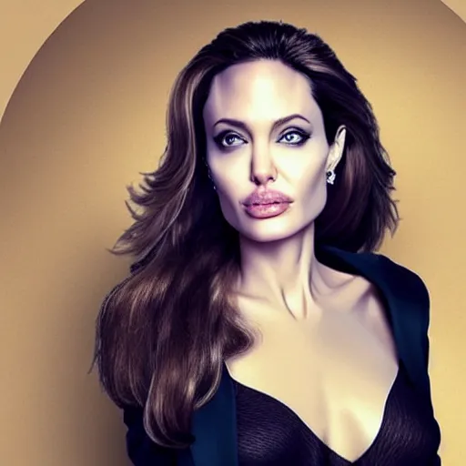 Prompt: angelina jolie in arabic look