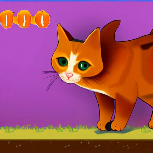 Image similar to stray screenshot, cat, cat game, playing as a cat, orange cat, stray cat game