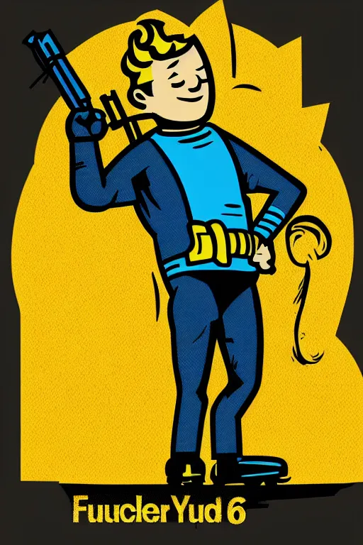 Image similar to fallout 7 6 retro futurist illustration art by butcher billy, sticker, colorful, illustration, highly detailed, simple, smooth and clean vector curves, no jagged lines, vector art, smooth andy warhol style