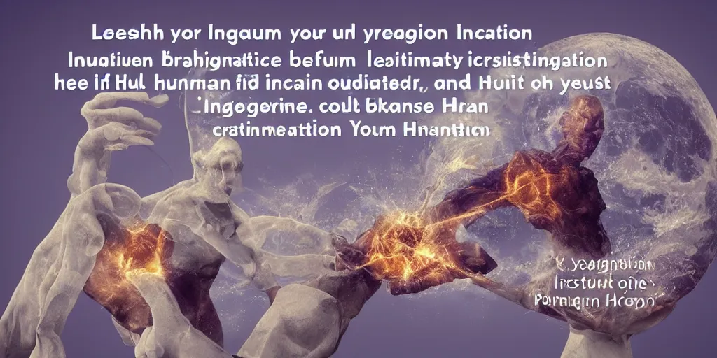 Image similar to unleash your imagination and imagine creation on first human beeing