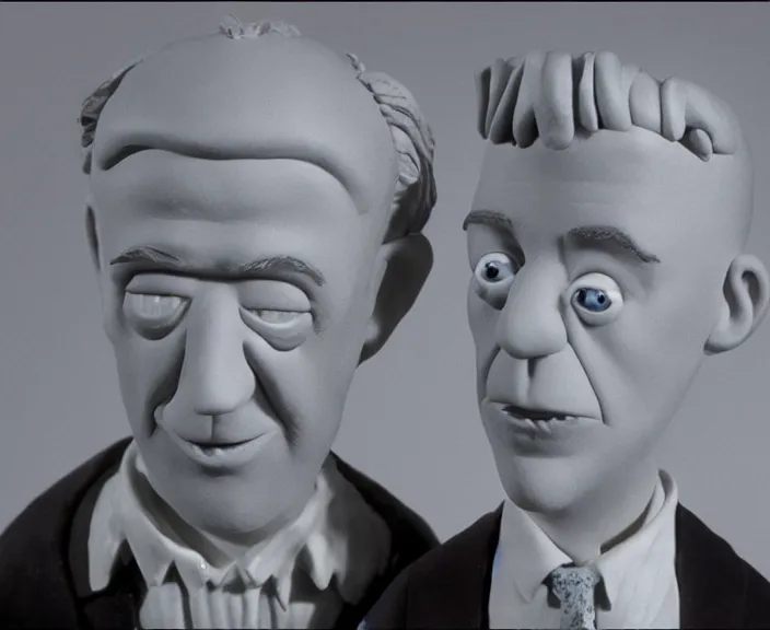 Image similar to a still of david lynch in a claymation movie by tim burton, 4 k, hi - res