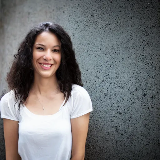 Image similar to portrait photo of beautiful montreal woman, smiling