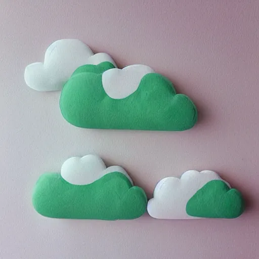 Prompt: “falling asleep with cute elephants made from clouds, illustration, detailed, smooth, pink white and green”