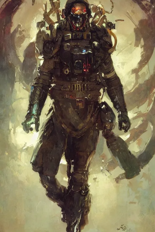 Prompt: pulp scifi fantasy illustration full body portrait marvel's eson, by norman rockwell, jack kirby, bergey, craig mullins, ruan jia, jeremy mann, tom lovell, 5 0 s, astounding stories, amazing, fantasy, other worlds
