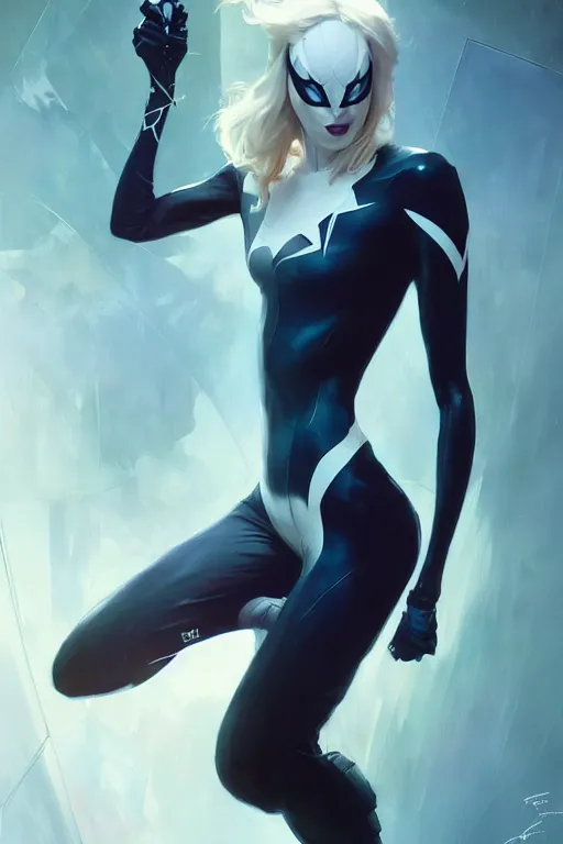 Image similar to elegant spider gwen aeon flux profile picture by greg rutkowski, dynamic pose, intricate, futuristic, fantasy, elegant, by stanley artgerm lau, greg rutkowski, thomas kindkade, alphonse mucha, loish, thierry mugler, norman rockwell,