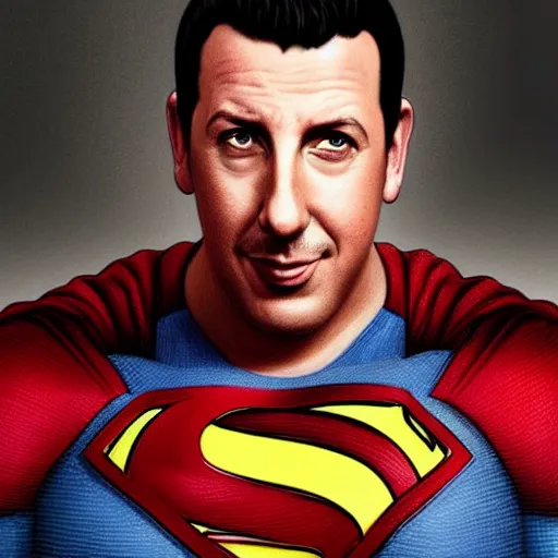 Prompt: portrait of Adam Sandler as superman, comedic, intricate, headshot, highly detailed, digital painting, artstation, concept art, sharp focus, illustration, art by artgerm and greg rutkowski and alphonse mucha