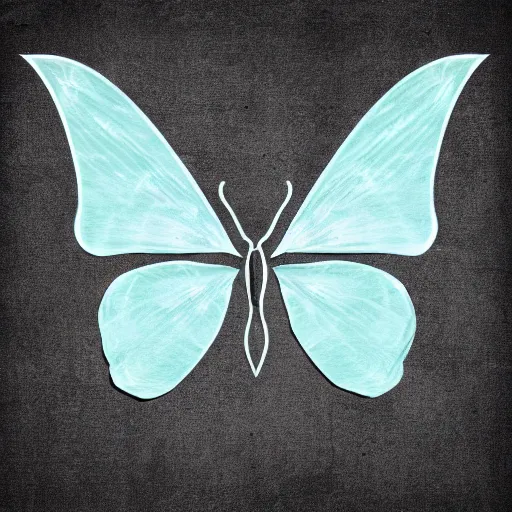 Prompt: mystical aura butterfly, matte black background, horizontal symmetry