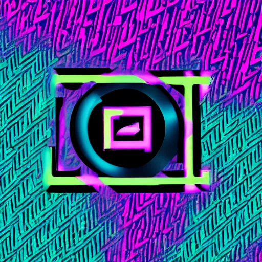 Image similar to abstract logo, vaporwave, letters a and w fusion