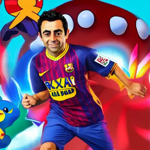 Prompt: xavi hernandez as a pokemon