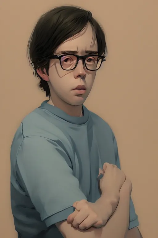 Image similar to a portrait of a young todd solondz, lonely and sad, vivid colors, soft lighting, atmospheric, cinematic, moody, in the style of ilya kuvshinov and range murata, krenz cushart, oil on canvas, 8 k