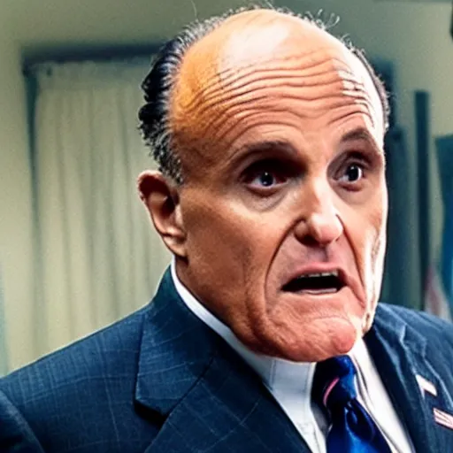 Image similar to film still of rudy giuliani in the new mean girls movie, 4 k