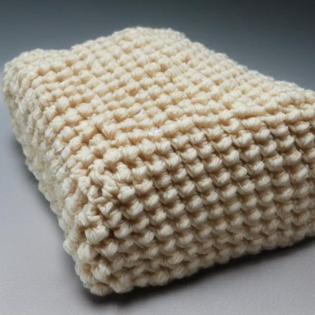 Image similar to a block of crocheted lard