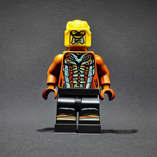 Image similar to the predator as a lego minifigure, product photo, 8 k