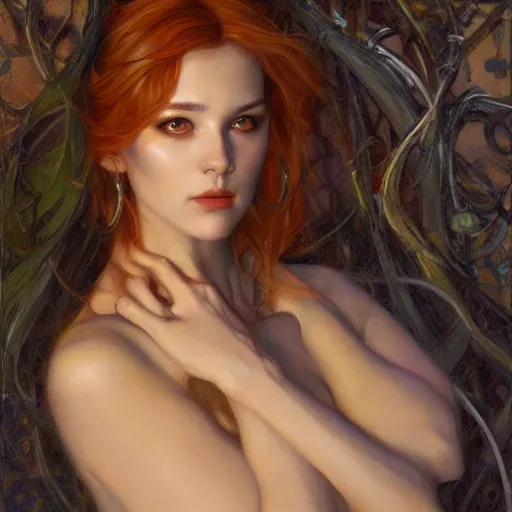 Image similar to a painting in the style of donato giancola, and in the style of charlie bowater, and in the style of alexandre cabanel. symmetry, smooth, sharp focus, semi - realism.