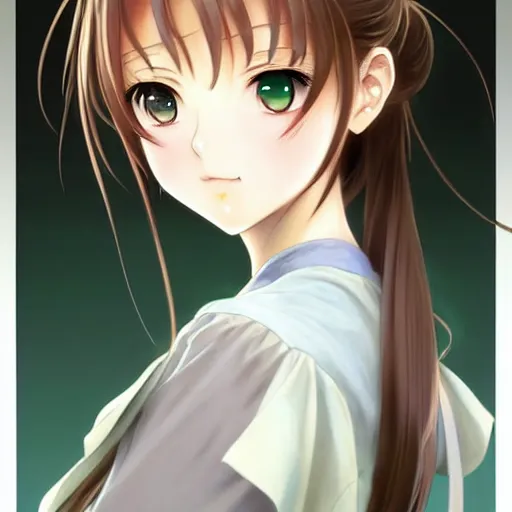 anime girl high ponytail