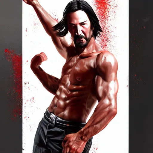 Prompt: proud muscular male turkish version of Keanu Reeves dancer on haerm, portrait by Cedric Peyravernay, highly detailed, excellent composition, cinematic concept art, dramatic lighting, trending on ArtStation