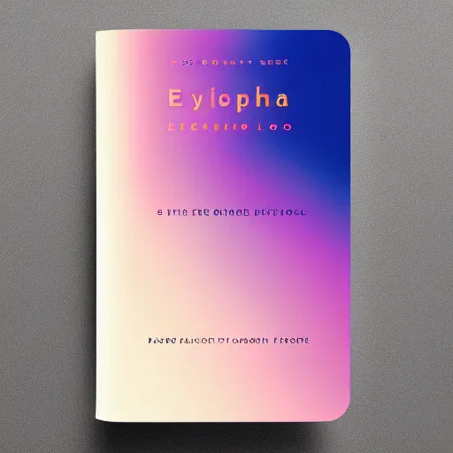 Image similar to a book cover with a euphoria - inspired aesthetic, with hazy gradient and touches of holographic foil and uv gloss on a super matte finish. colorful, next - level design, less traditional.