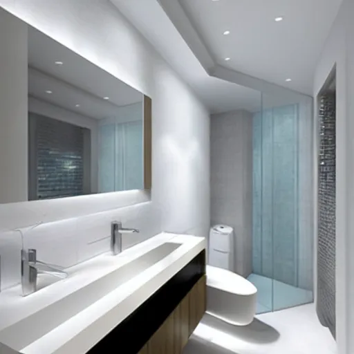 Image similar to futuristic bathroom design