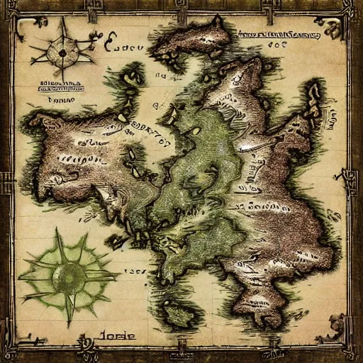 Prompt: fantasy maps, continents.