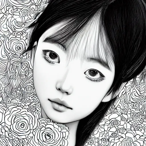 Image similar to the portrait of an unbelievably beautiful, elegant and cute japanese girl partially made of broccoli, an ultrafine detailed illustration by james jean, intricate linework, bright colors, final fantasy, behance contest winner, vanitas, angular, altermodern, unreal engine 5 highly rendered, global illumination, radiant light, detailed and intricate environment