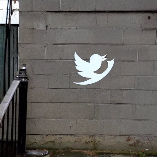 Prompt: twitter hate by banksy