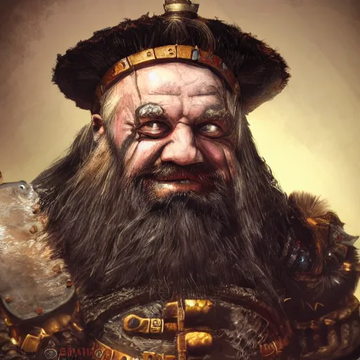 Image similar to a detailed portrait painting of the dwarf bardin goreksson from vermintide 2 video game steampunk engineer, artstation, 8 k, fantasy