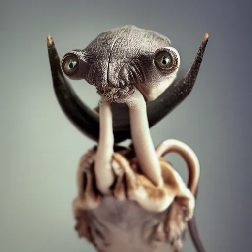 Image similar to studio photograph of a strange animal from another planet, animal photography, cute, aww