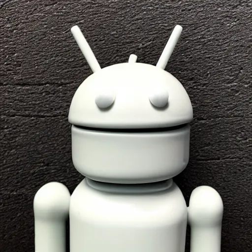 Prompt: 'white ceramic android male'