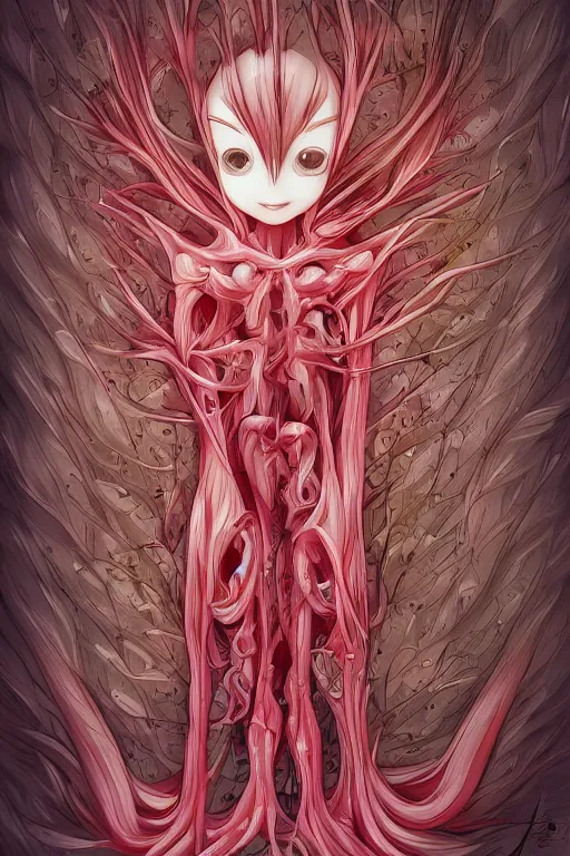 Image similar to radish humanoid, symmetrical, highly detailed, digital art, sharp focus, trending on art station, anime art style