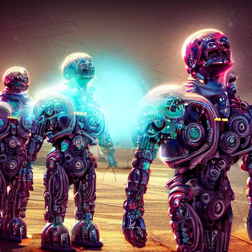 Image similar to love, joy, realistic textured magnetosphere humanoids, complex cybernetic glowing vortexes, large array, ornate, cinematic light shadows, hdr refractions, insanely detailed rendering, cybernetic civilisations, 8 k, *