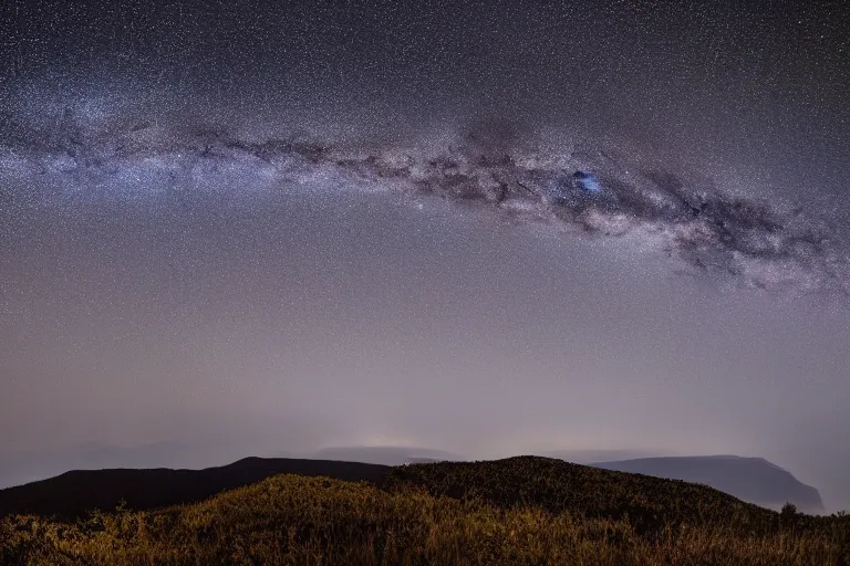 Prompt: award winning professional photo of the milky way in the night sky, long exposure astro photography