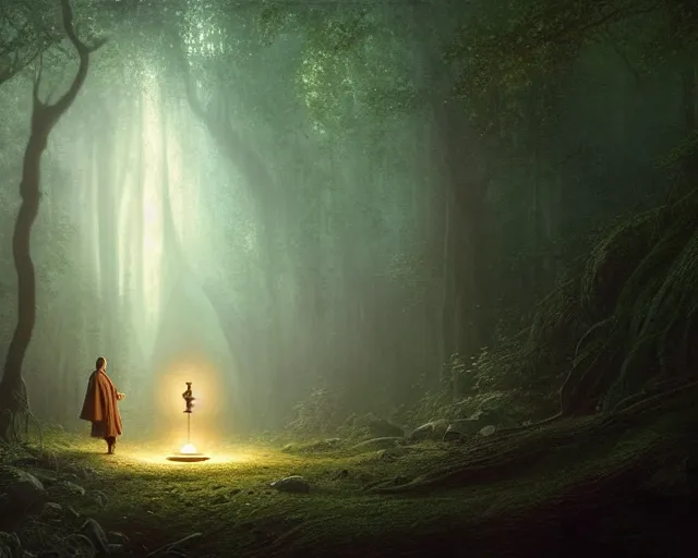 Prompt: liam neeson as a genie in a lamp, in a forest. magical atmosphere. art by greg rutkowski. highly detailed 8 k. intricate. lifelike. soft light. nikon d 8 5 0.