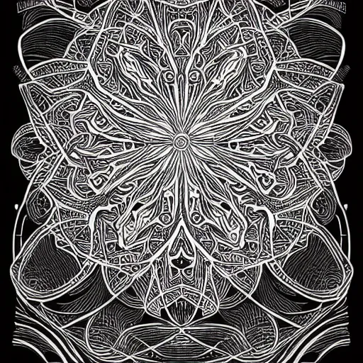 Image similar to intricate pen plotter generative line art, black and white, algorithmic design, highly detailed