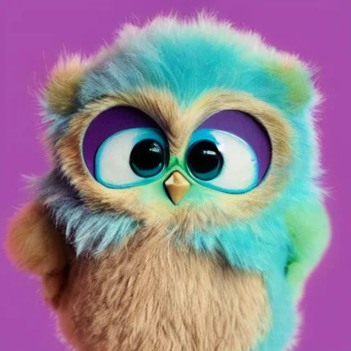 Image similar to a furby as a human