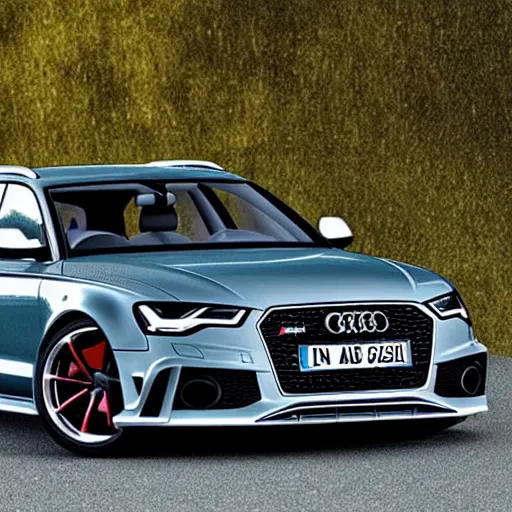 Image similar to “An Audi RS6 avant if it were made it the 1970s, 4K, ultra realistic, brochure photo”