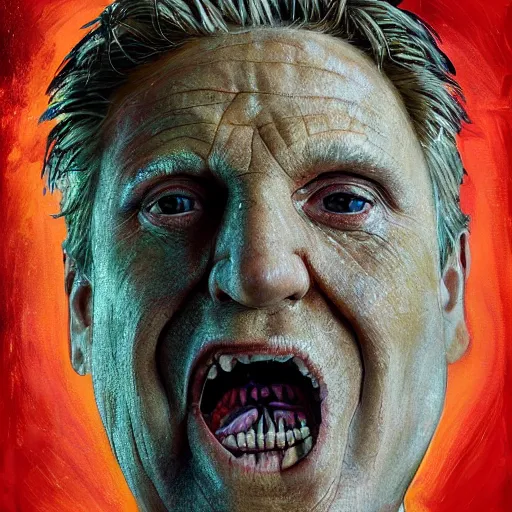 Image similar to hyperrealistic mixed media high resolution painting of Gary Busey Emperor !Star Wars!, stunning 3d render inspired art by Jamie Salmon and WForrest and Greg Rutkowski, perfect facial symmetry, dim volumetric lighting, 8k octane beautifully detailed render, full body shot, post-processing, extremely hyper-detailed, intricate, epic composition, highly detailed attributes, highly detailed atmosphere, cinematic lighting, masterpiece, trending on artstation, very very detailed, masterpiece, stunning, flawless completion, lifelike texture, perfection,