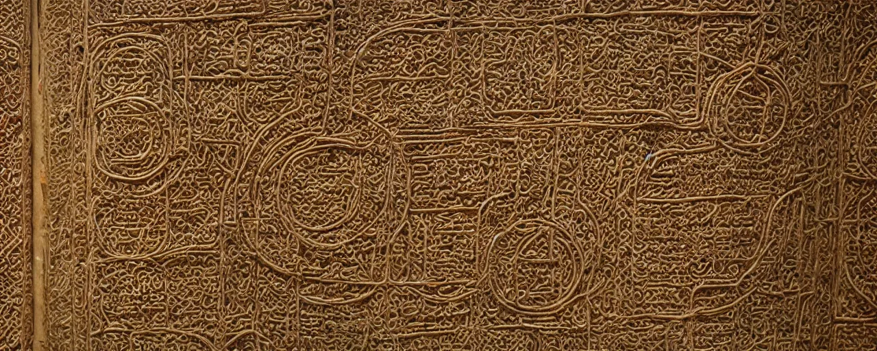 Image similar to ancient babylonian texts as spaghetti, small details, intricate, sharply focused, minimal canon 5 0 mm, wes anderson film, kodachrome