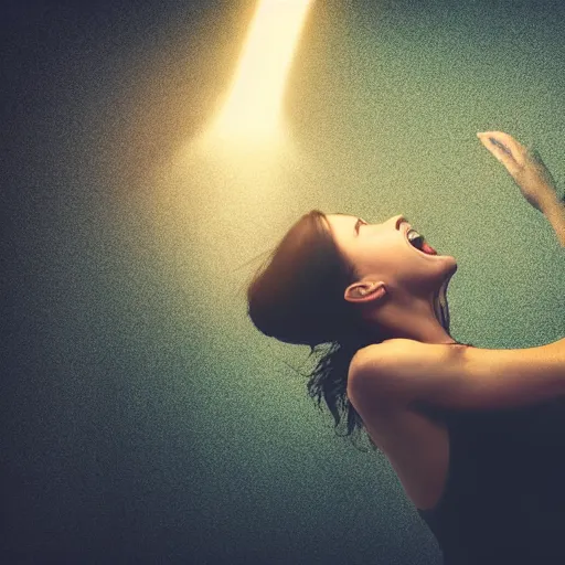 Image similar to shouting woman photo dramtic lighting