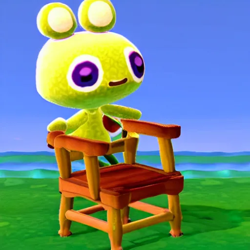 Image similar to portrait of froggy chair animal crossing